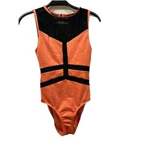 Jo & Jax Dancewear Women's Angles Leo Leotard Copper Size Adult S Cutout Back SA